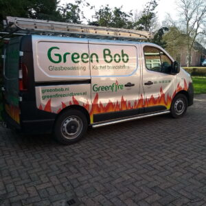noord belettering green bob bus met full colur print